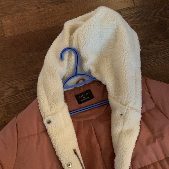 Very warm jacket rose colour Love Tree, worn only twice , slightly big for me - Picture 2 of 5